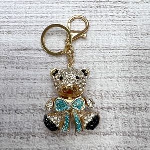 🟣U pick-3 for $25🟣 Austrian Crystal, Enameled Teddy Bear Keychain (4116988)